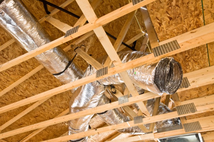 Duct work by B & M Air and Heating Inc